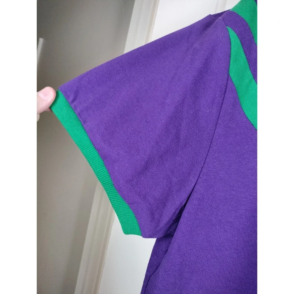 NWT Polo Ralph Lauren Classic Fit Ringer T-Shirt Purple Green Stripe Logo Men L